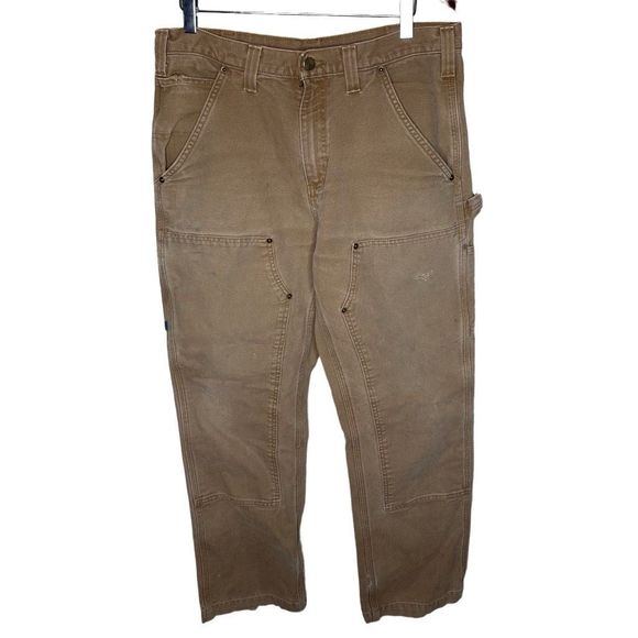 Carhartt Double Knee Carpenter Brown Pants - Picture 1 of 7
